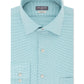 Camisa social masculina Van Heusen Regular Fit Performance Stretch, sem rugas, com gola flexível e micro pied-de-poule, azul, tamanho 17,2 x 36-37
