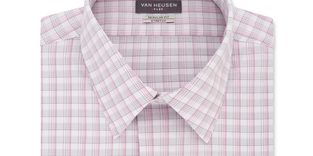 Camisa social masculina Van Heusen Classic Fit sem vincos, cinza, tamanho 17x36-37