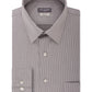 Camisa social listrada Van Heusen masculina com ajuste flexível e gola cinza, tamanho 18,5 x 34-35