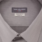 Camisa social listrada Van Heusen masculina com ajuste flexível e gola cinza, tamanho 18,5 x 34-35