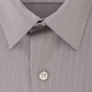Camisa social listrada Van Heusen masculina com ajuste flexível e gola cinza, tamanho 18,5 x 34-35
