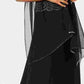 Vestido feminino com contas e cachecol de chiffon J Kara, preto, tamanho 12
