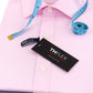 Camisa social masculina Tommy Hilfiger com ajuste atlético elástico rosa 16,5 x 36-37