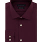Camisa social masculina Tommy Hilfiger Slim Fit, sem passar a ferro, com estampa elástica, xadrez, vermelha, tamanho 16,5 x 36-37