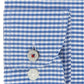 Camisa social masculina Tommy Hilfiger Slim Thflex Supima Stretch Check azul tamanho 16x34-35