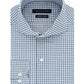 Camisa social masculina Tommy Hilfiger Classic Fit Non-Roll Thflex Supima Stretch Check, branca, tamanho 17x36-37