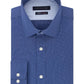 Camisa social masculina Tommy Hilfiger com ajuste atlético e gola flexível, azul-marinho, tamanho 17,5 x 32-33
