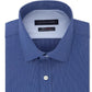 Camisa social masculina Tommy Hilfiger com ajuste atlético e gola flexível, azul-marinho, tamanho 17,5 x 32-33