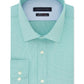 Camisa social masculina Tommy Hilfiger de algodão com gola turquesa e ajuste clássico, tamanho verde 16x34-35
