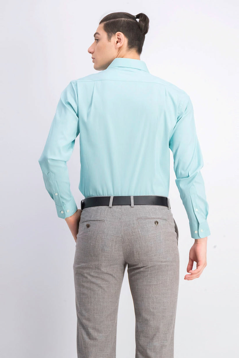 Camisa social masculina Tommy Hilfiger Athletic-Fit Flex Collar, verde, tamanho 34-35