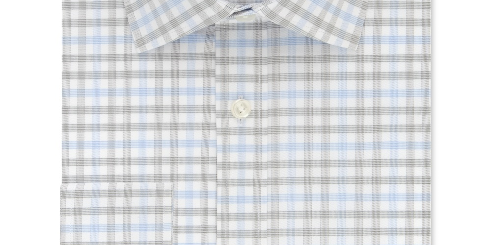 Camisa social xadrez slim fit masculina Tommy Hilfiger cinza tamanho 17,5 x 32-33