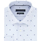 Camisa social masculina Tommy Hilfiger Slim-Fit Performance Stretch com estampa de bolinhas, azul, tamanho 17x32-33