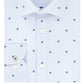 Camisa social masculina Tommy Hilfiger Slim-Fit Performance Stretch com estampa de bolinhas, azul, tamanho 17x32-33