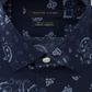 Camisa social masculina Tommy Hilfiger Slim-Fit, sem necessidade de passar, Thflex Supima Performance Stretch, estampa Paisley, azul, tamanho 17x34-35