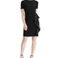 Vestido Ralph Lauren Feminino Manga Curta Gola Joia Acima do Joelho Preto Tamanho 16