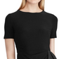 Vestido Ralph Lauren Feminino Manga Curta Gola Joia Acima do Joelho Preto Tamanho 16