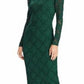 Vestido de renda recortado Ralph Lauren feminino, verde, tamanho 12
