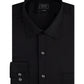 Camisa social masculina Arrow com ajuste de mangas compridas, preta, tamanho 15,5 x 32 x 33