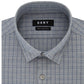 Camisa social masculina DKNY Slim-Fit Performance Active Stretch Check Azul Tamanho 18X34-35
