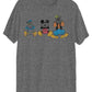 Camiseta gráfica de manga curta do grupo masculino híbrido Mickey cinza tamanho grande