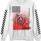 Moletom com estampa de cogumelo Mario Champ masculino híbrido, branco, tamanho XX-G