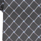 Gravata masculina Perry Ellis Portfolio de seda Bastille estampada preta tamanho regular
