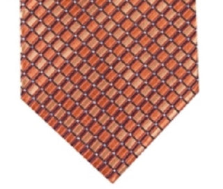 Gravata Perry Ellis Masculina Nascarella Grid Laranja Tamanho Regular