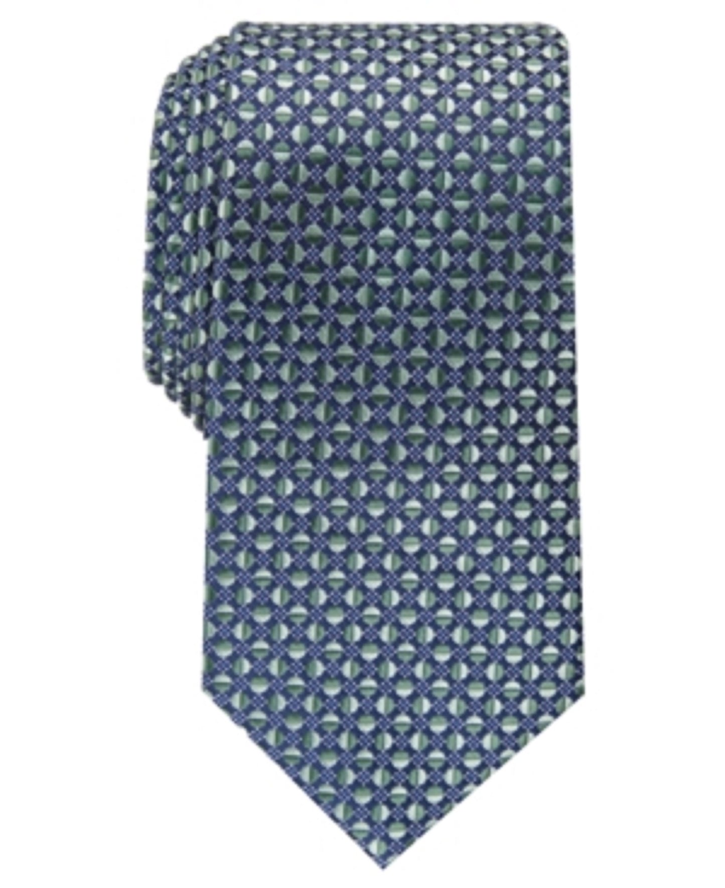 Gravata Perry Ellis Masculina Dexter Neat Verde Tamanho Regular