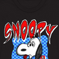 Camiseta masculina híbrida com estampa Snoopy Big Chillin, preta, tamanho grande