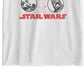 Camiseta masculina híbrida Star Wars Kanji com estampa gráfica masculina, branca, tamanho grande