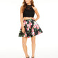 Top de renda e saia com estampa floral, tamanho 13, City Studios Juniors, 2 peças