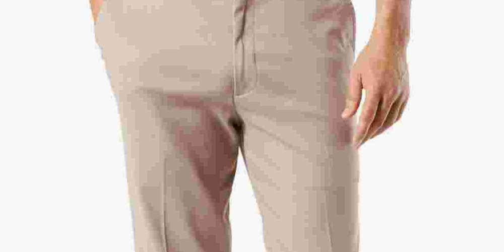 Calças Dockers Easy Classic Fit Khaki Stretch Masculinas Bege Escuro Tamanho 36X29