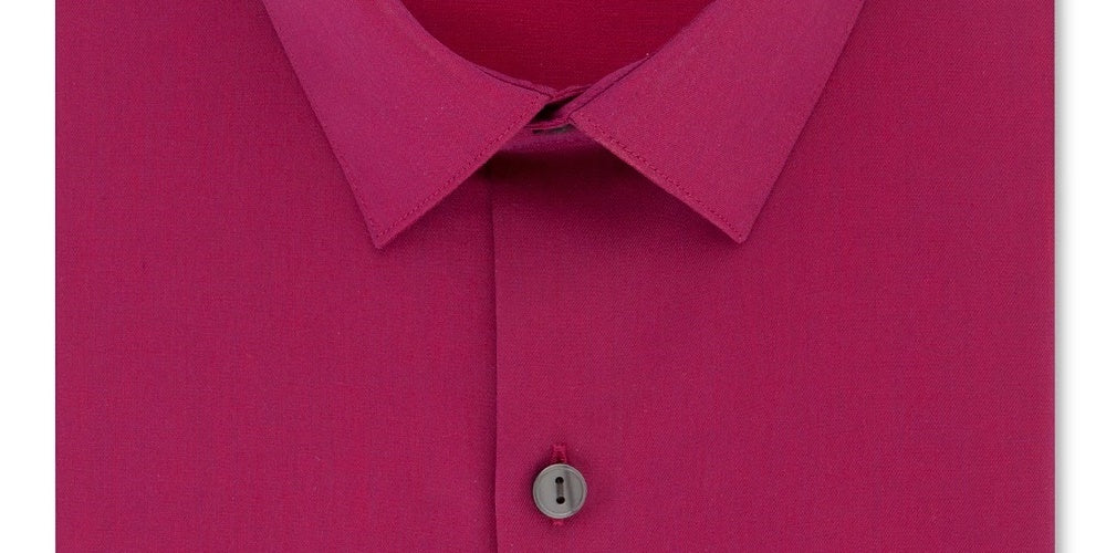 Camisa social masculina Kenneth Cole Reaction Slim Fit com botões para escritório, rosa, tamanho 15x34x35