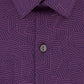 Camisa masculina Kenneth Cole Reaction com estampa slim fit e botões, roxa, tamanho 16x32x33