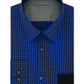 Camisa social masculina Calvin Klein Extra Slim Fit Performance Stretch com regulagem de temperatura e xadrez, tamanho 34x35, azul