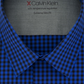 Camisa social masculina Calvin Klein Extra Slim Fit Performance Stretch com regulagem de temperatura e xadrez, tamanho 34x35, azul