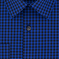 Camisa social masculina Calvin Klein Extra Slim Fit Performance Stretch com regulagem de temperatura e xadrez, tamanho 34x35, azul