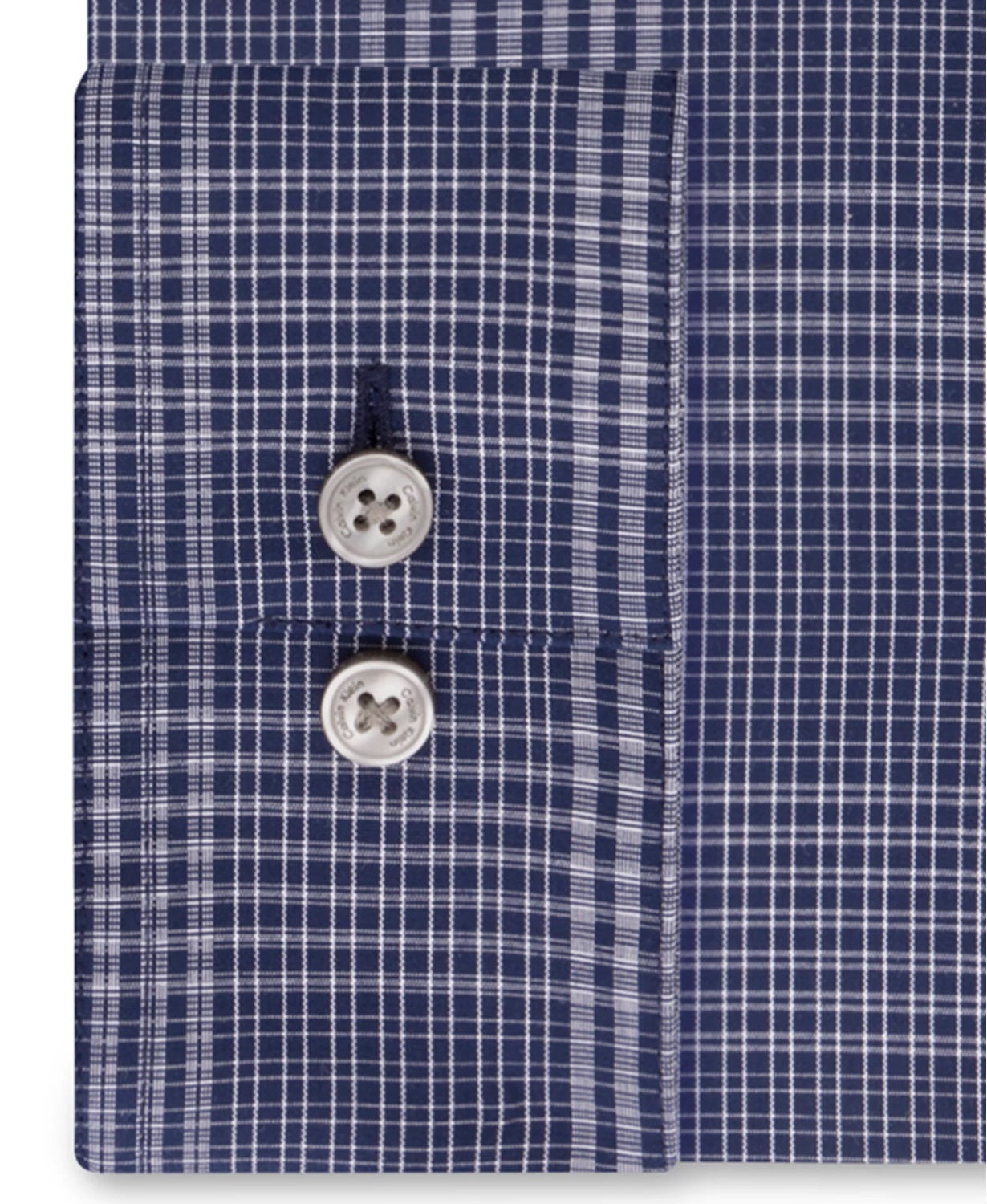 Camisa social masculina Calvin Klein Steel Slim Fit Stretch Azul Tamanho 17,5 x 32 x 33