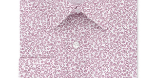 Camisa social masculina Calvin Klein Slim Fit, sem passar a ferro, com estampa abstrata elástica, vermelha, tamanho 17x34-35