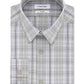 Camisa social masculina Calvin Klein xadrez com gola - bege, tamanho 15,5 x 34-35