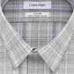 Camisa social masculina Calvin Klein xadrez com gola - bege, tamanho 15,5 x 34-35