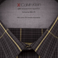 Camisa social Calvin Klein masculina com estampa xadrez e gola slim fit, cinza, tamanho 14x32-33