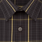 Camisa social Calvin Klein masculina com estampa xadrez e gola slim fit, cinza, tamanho 14x32-33