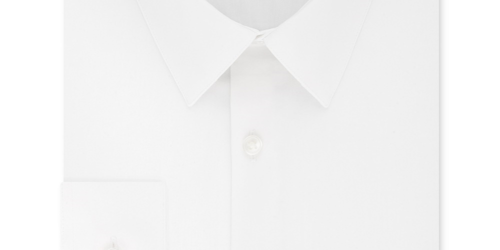 Camisa social Calvin Klein masculina extra slim fit, elástica, sem rugas, lisa, branca, tamanho 15,5 x 32-33