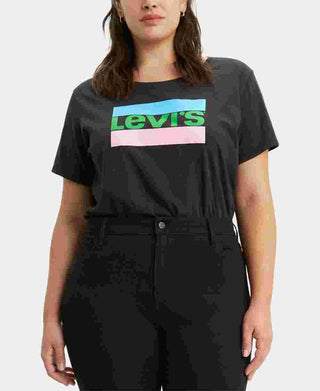 Camiseta Levi's Feminina Trendy Plus Size Perfect Preta Tamanho 3X