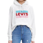 Moletom com capuz esportivo gráfico feminino Levi's, branco, tamanho pequeno