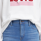 Moletom com capuz esportivo gráfico feminino Levi's, branco, tamanho pequeno