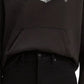 Moletom com capuz esportivo feminino Levi's com estampa de lantejoulas, preto, tamanho médio