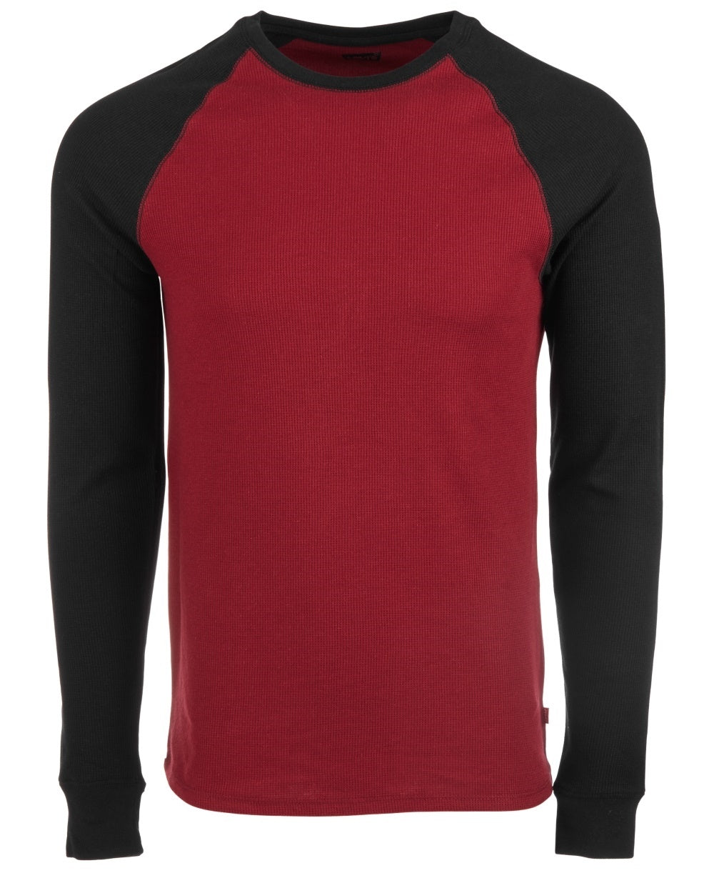 Camiseta térmica masculina Levi's de manga comprida vermelha escura tamanho XX-G
