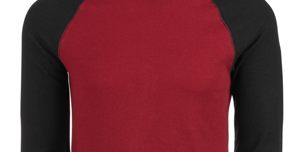 Camiseta térmica masculina Levi's de manga comprida vermelha escura tamanho XX-G